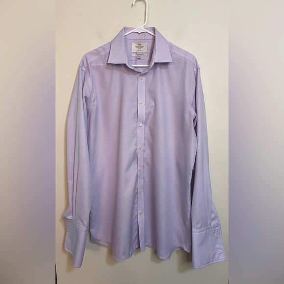 Hawes & Curtis ST James Slim Fit Button Down Shirt French Cuffs Sz 16.5/36 - Picture 3 of 17